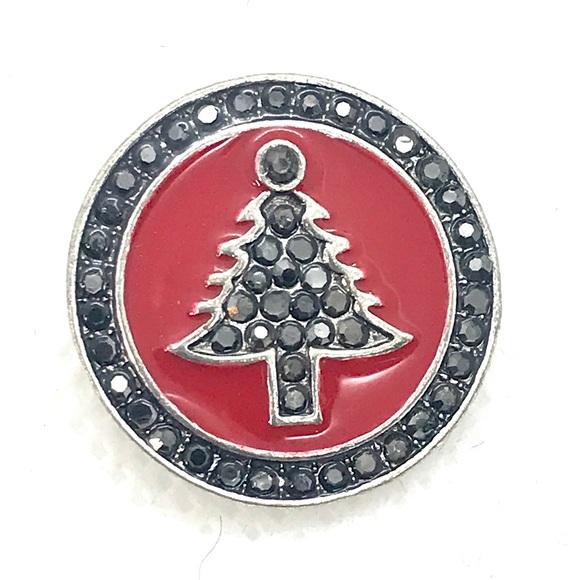 Christmas tree snap button 20mm gingersnaps ASN20 - Picture 1 of 3